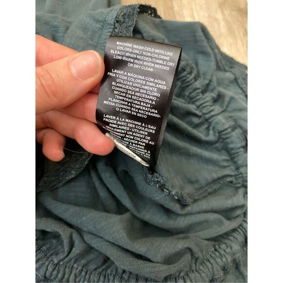 William Rast Green Off-the-Shoulders Lace Tye Blouse, Size Small, MSRP $90 - Picture 7 of 11